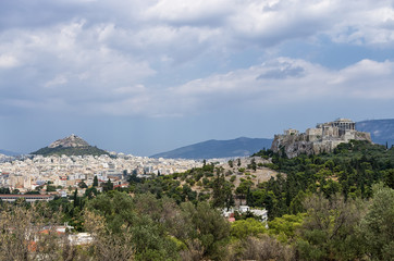 Fototapeta premium View to the city of Athens, Greece