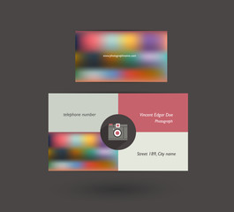 Business card. Flat template.