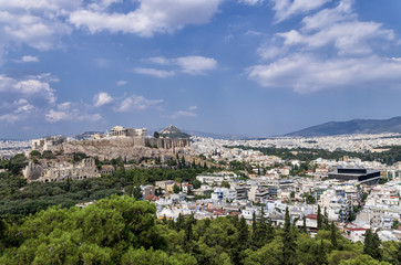 Fototapeta na wymiar View to the city of AThens, Greece