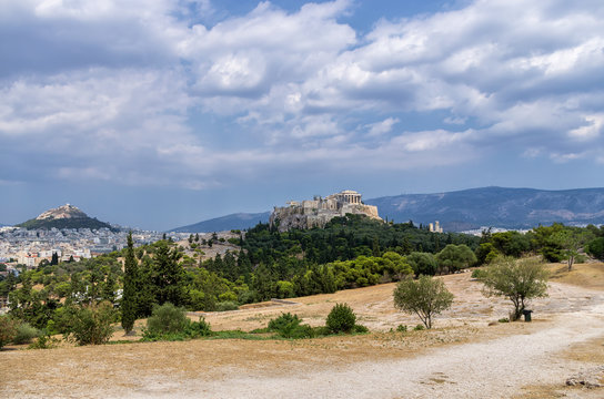 View to the city of Athens, Greece