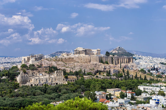 View to the city of Athens, Greece