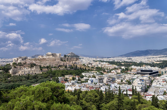 View to the city of AThens, Greece