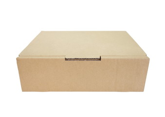 Brown box paper isolated on a white background