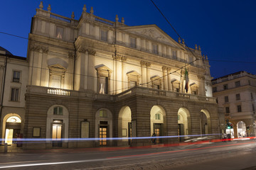 Fototapeta na wymiar La Scala Opera House, Milan, Lombardy, Italy