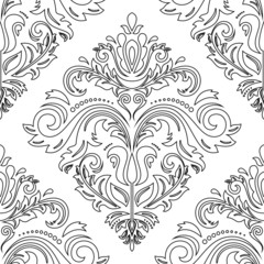 Damask Seamless  Pattern. Orient Background