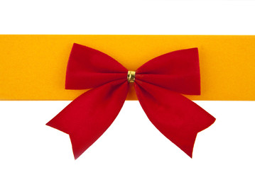 red bow and orange ribbon