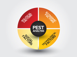 Pest Business Infographic presentation diagram
