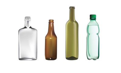 vector illustrations of bottles
