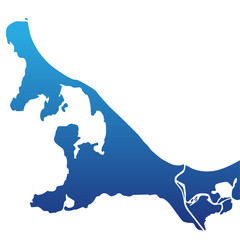 Insel Usedom in blau - obrazy, fototapety, plakaty
