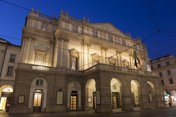 Fototapeta na wymiar La Scala Opera House, Milan, Lombardy, Italy