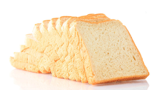 whole wheat bread on a white background