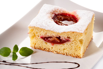 Cake with fruits