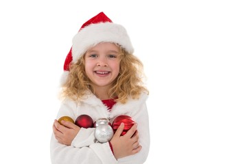 Festive little girl smiling at camera