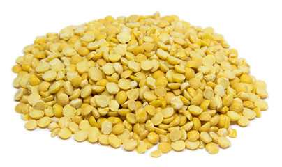 Pea grain on white background