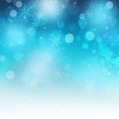 Shiny Festive Snowflakes and Sparkle Christmas Background