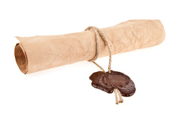 old paper with a wax seal