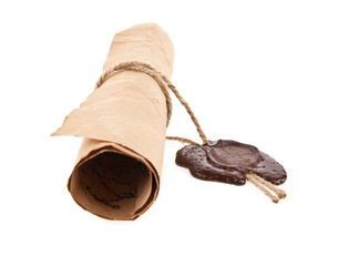 old paper with a wax seal