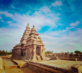 Fototapeta premium Shore temple - World heritage site in Mahabalipuram, India