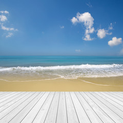 Fototapeta premium Strand / Urlaub / Meer / Holz