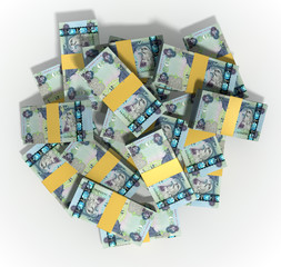 Dirham Notes Scattered Pile