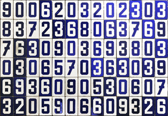 Numbers, tile, background