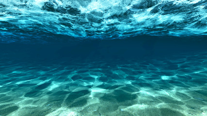 Sandoberfläche unter Wasser
