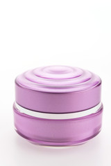 Cosmetic cream bottle isolated on white background