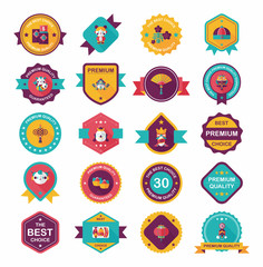 Chinese New Year poster flat banner design flat background set,