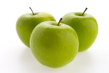 Green apple isolated on white background