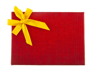 red box with a yellow bow