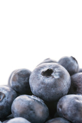 Blueberry basket isolated on white