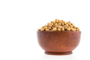 soy beans bowl isolated