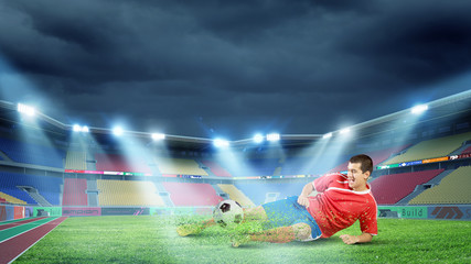 Fototapeta premium Football kick