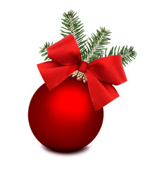 Rote Weihnachtskugel