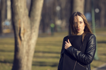 portrait of a girl in the park