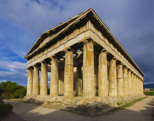 The Temple of Hephaistos in Athens, Greece