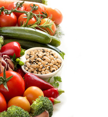 Black eyed peas and vegetables