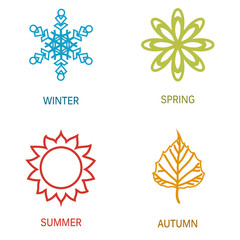 Four season illustration