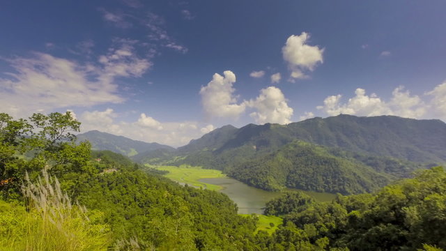 Nepal Lake cloudscape time lapse