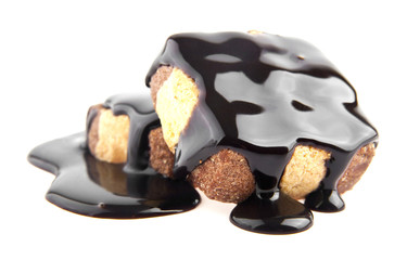 cake in a chocolate