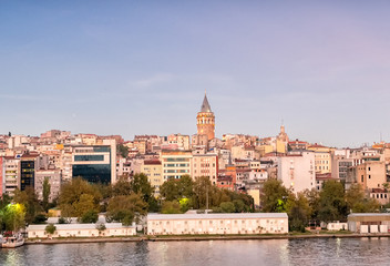Obraz premium Beyoglu skyline with Galata Tower, Istanbul
