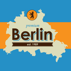 Naklejka premium Vintage Logo Berlin