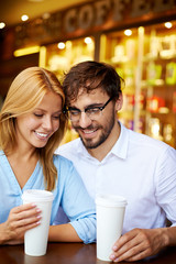 Couple with drinks