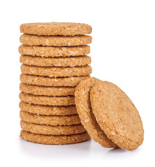 stack of cookies  isolated white