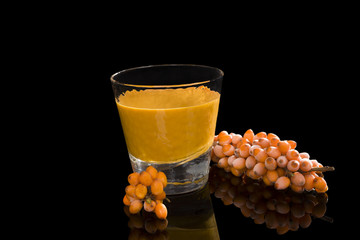 Sea buckthorn juice.