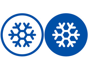 two snowflake signs