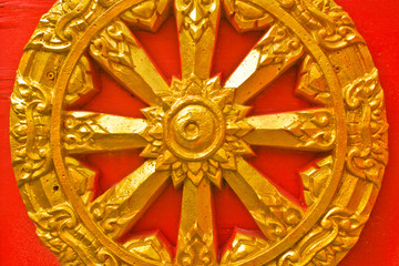 Art Thai Style In Temple.
