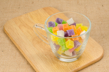 Crispy jelly Thai dessert