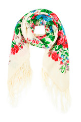 Woolen scarf isolated on white background