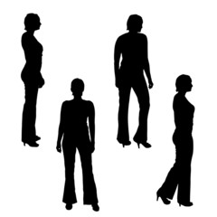 Vector silhouette of a woman.